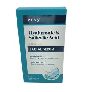 Envy Hyaluronic & Salicylic Acid Renewing Facial Serum 1.69 oz New in Box